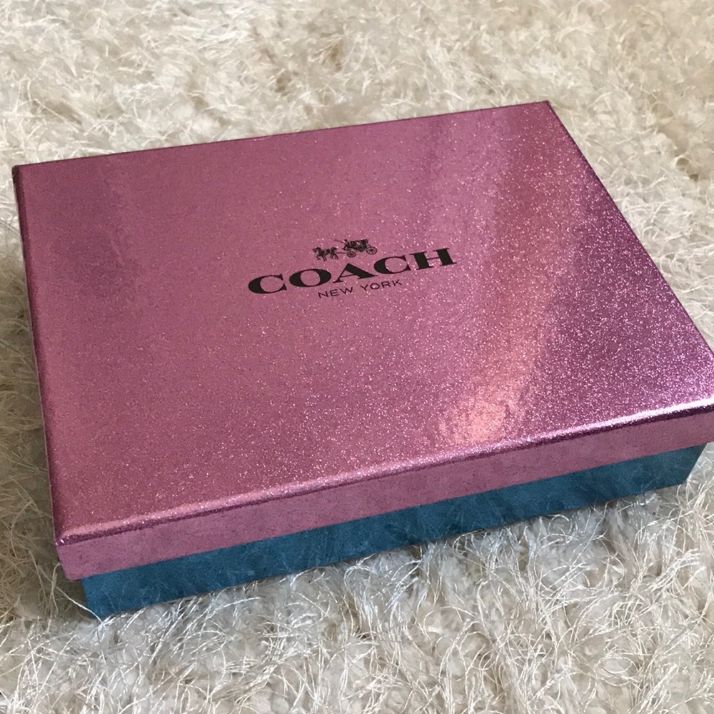 NEW pink leather coach clutch/wallet